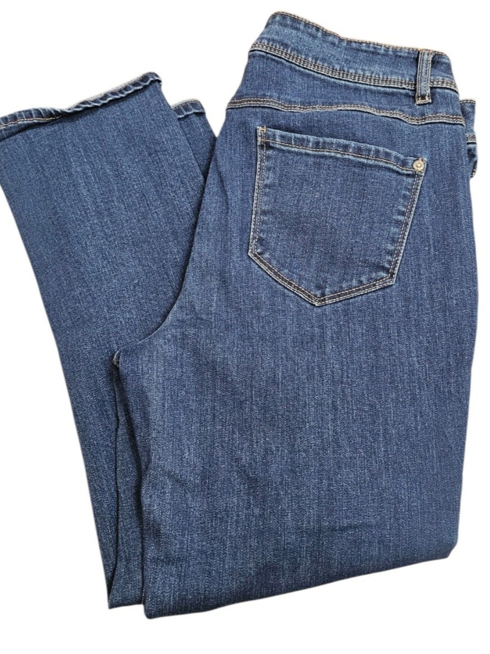 Women's Straight Leg Denim Jeans — Blue